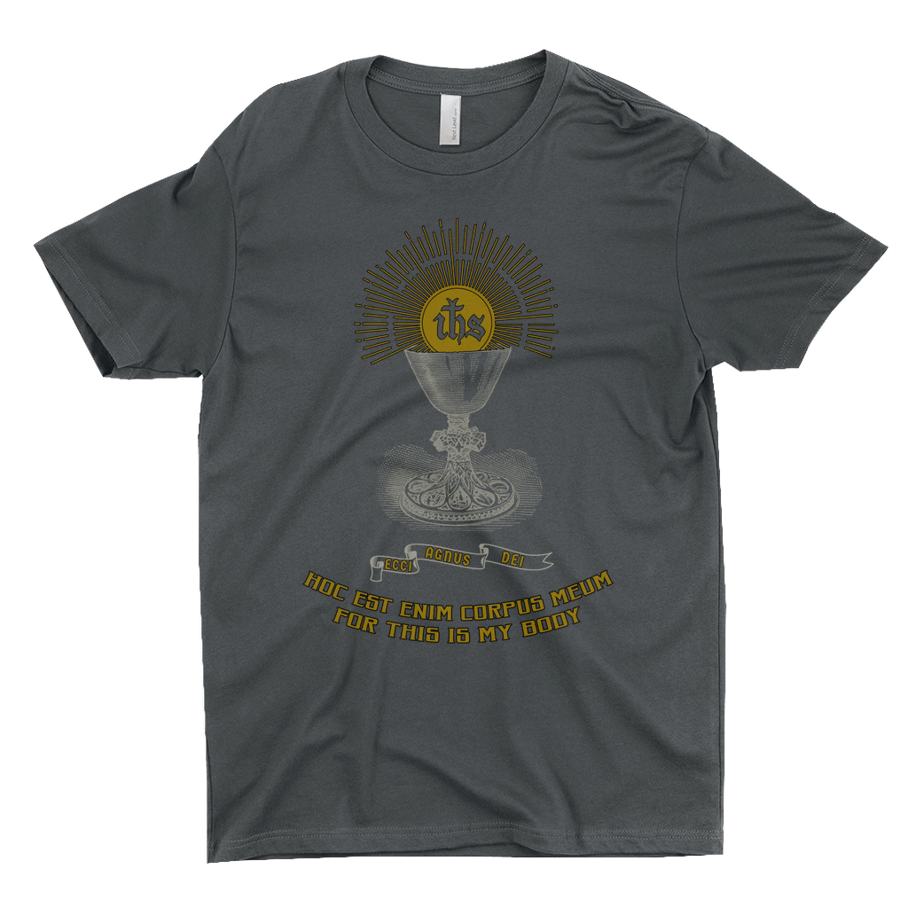 This Is My Body Catholic T-shirt Grey Front