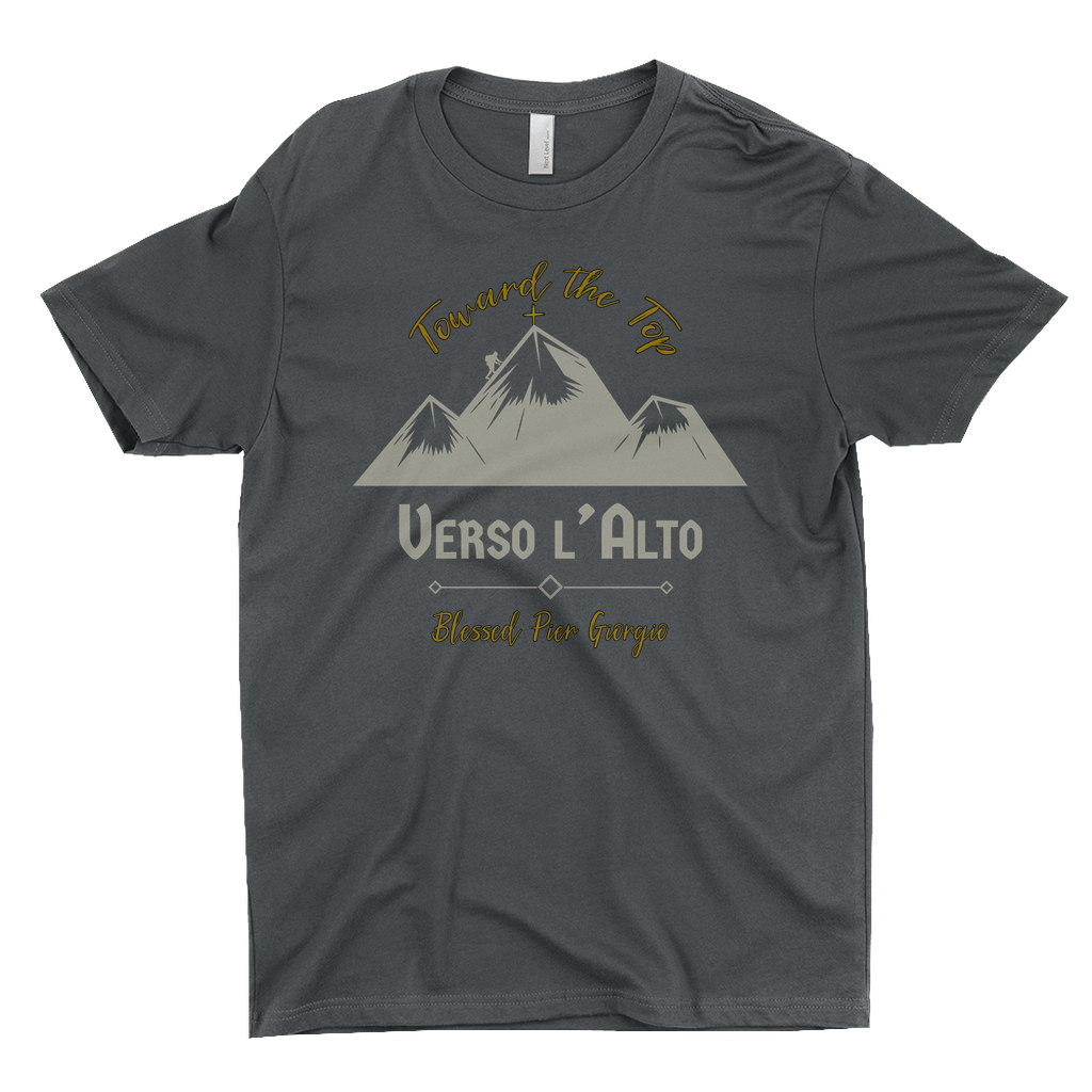 Verso l'Alto Toward the Top Catholic T-shirt