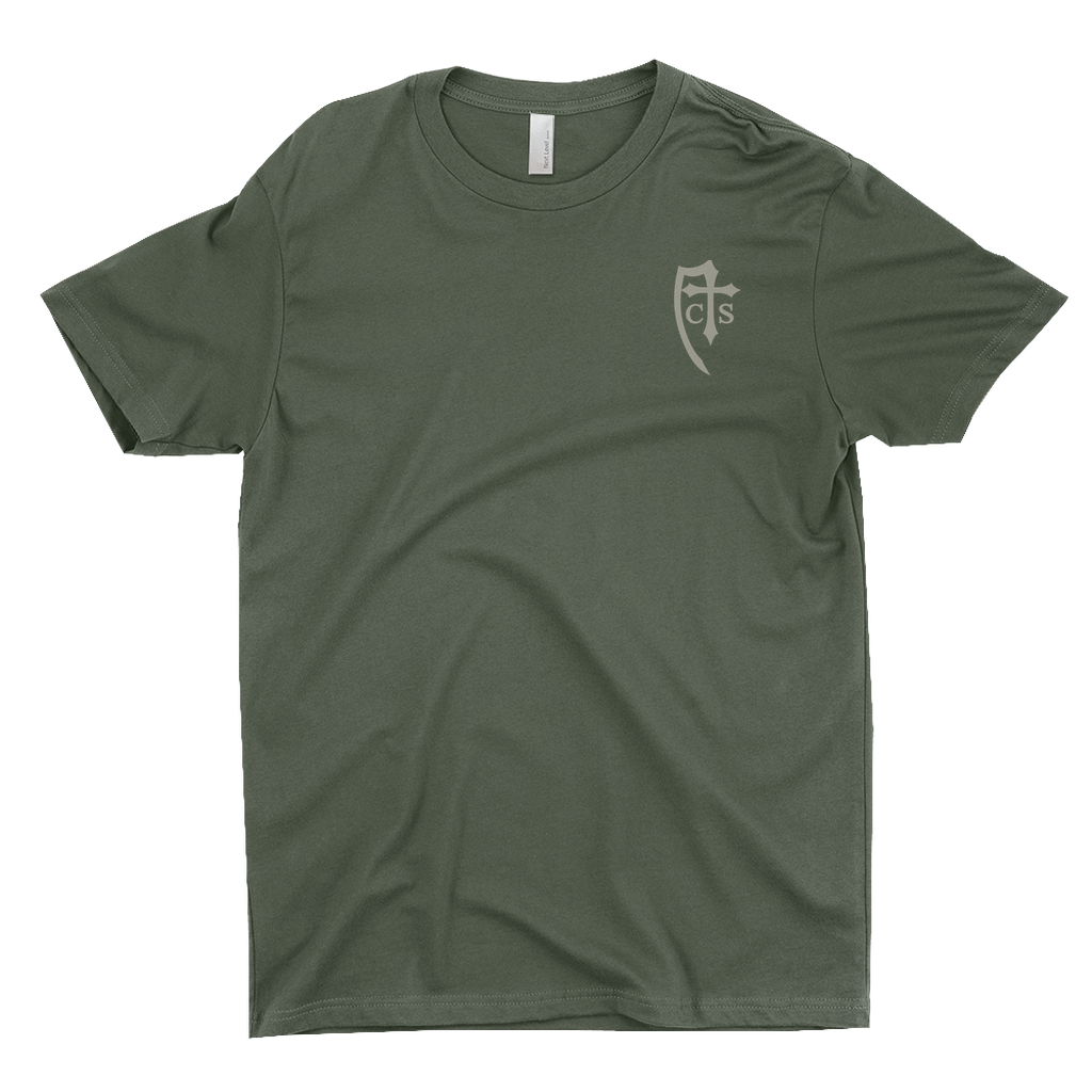 Born Not of Blood Catholic T-shirt OD Front