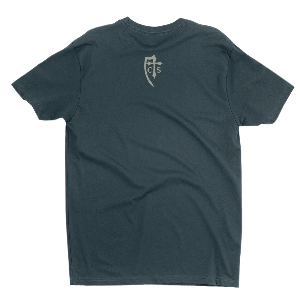 Saint George Catholic Tshirt Navy  Back