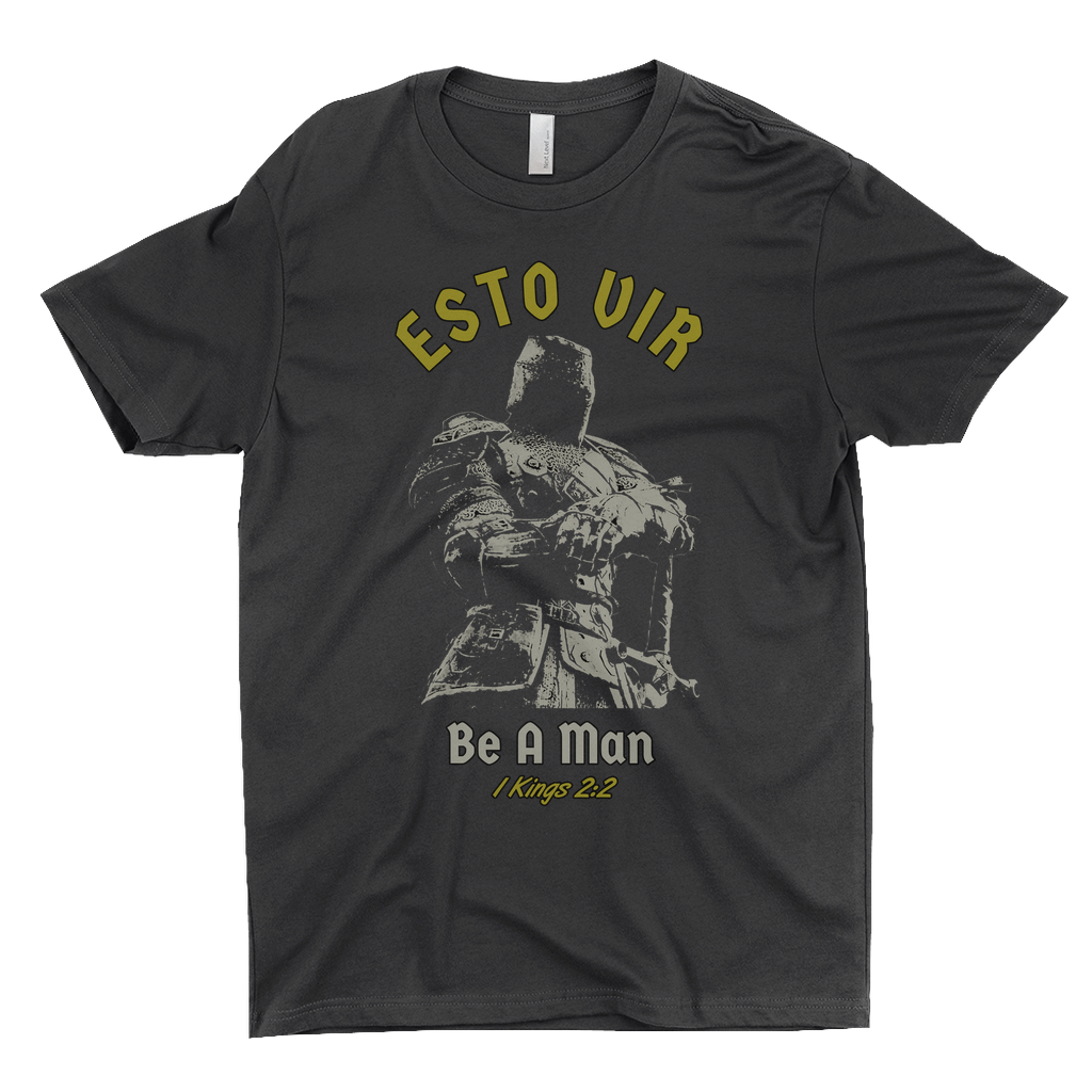 Esto Vir Be A Man Catholic T-shirt Black