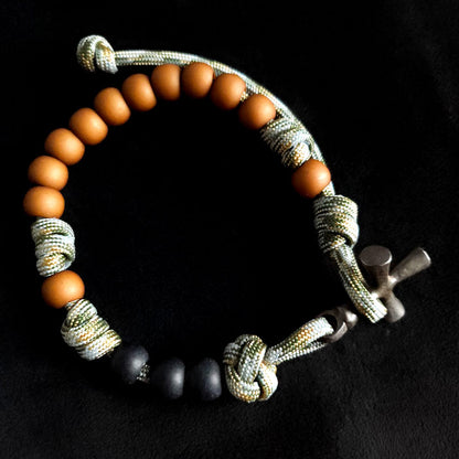 Huntsman Paracord Wrist Rosary 02