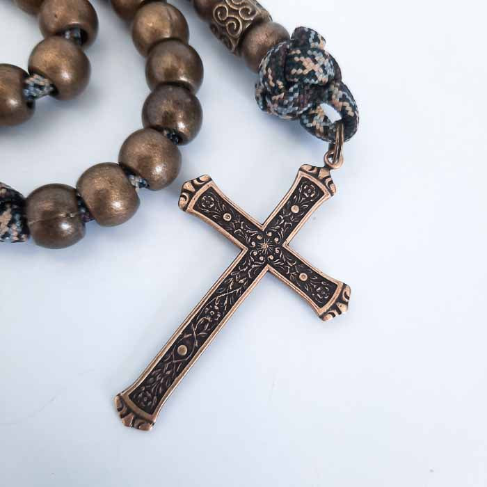 Longbow Paracord Rosary Cross