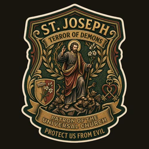 Saint Joseph Terror of Demons Catholic Sticker