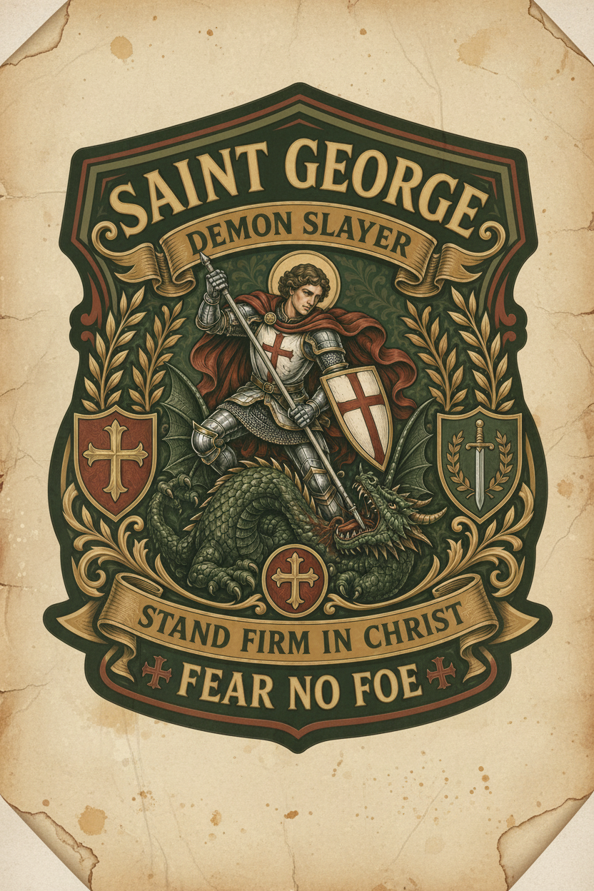 Saint George Dragonslayer Catholic Sticker