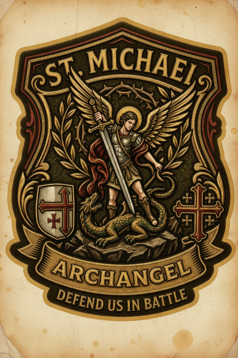 Saint Michael Archangel Catholic Sticker