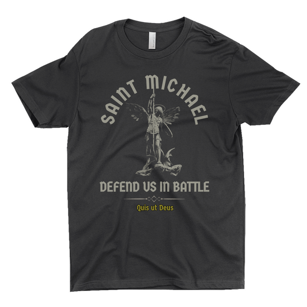 Saint Michael the Archangel Catholic T-Shirt – Cross and Shield