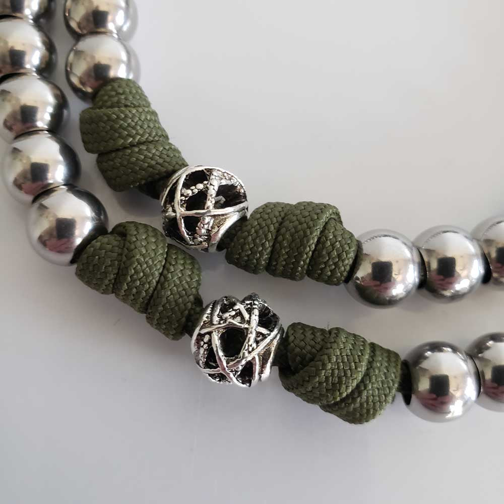 "Morningstar" Handmade Paracord Rosary Catholic Marian Devotion Detail