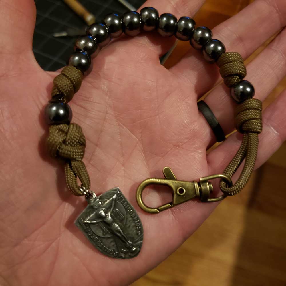 KCR-A1 Handmade Paracord Keychain Rosary