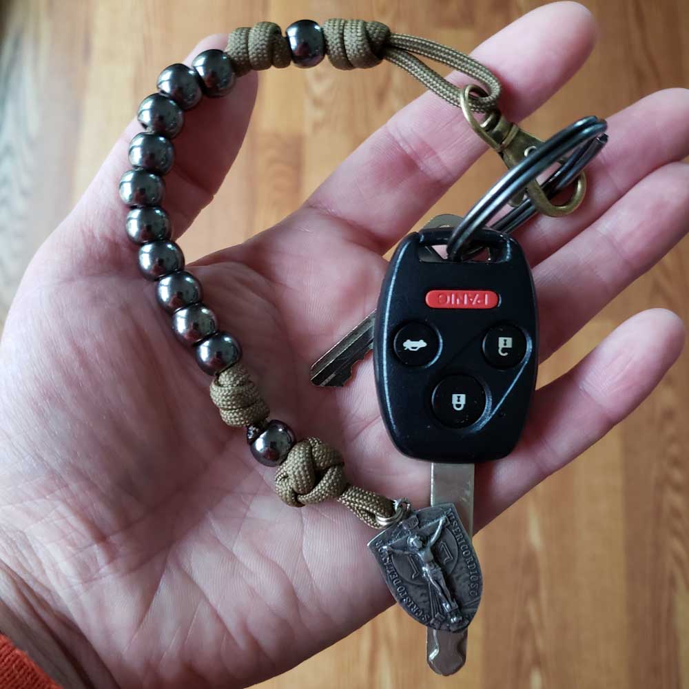 KCR-A1 Handmade Paracord Keychain Rosary Car Keys