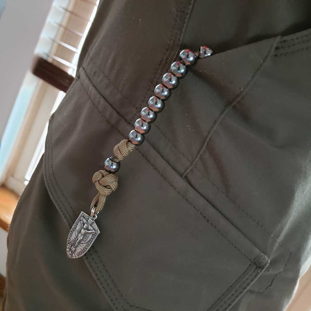 KCR-A1 Handmade Paracord Keychain Rosary