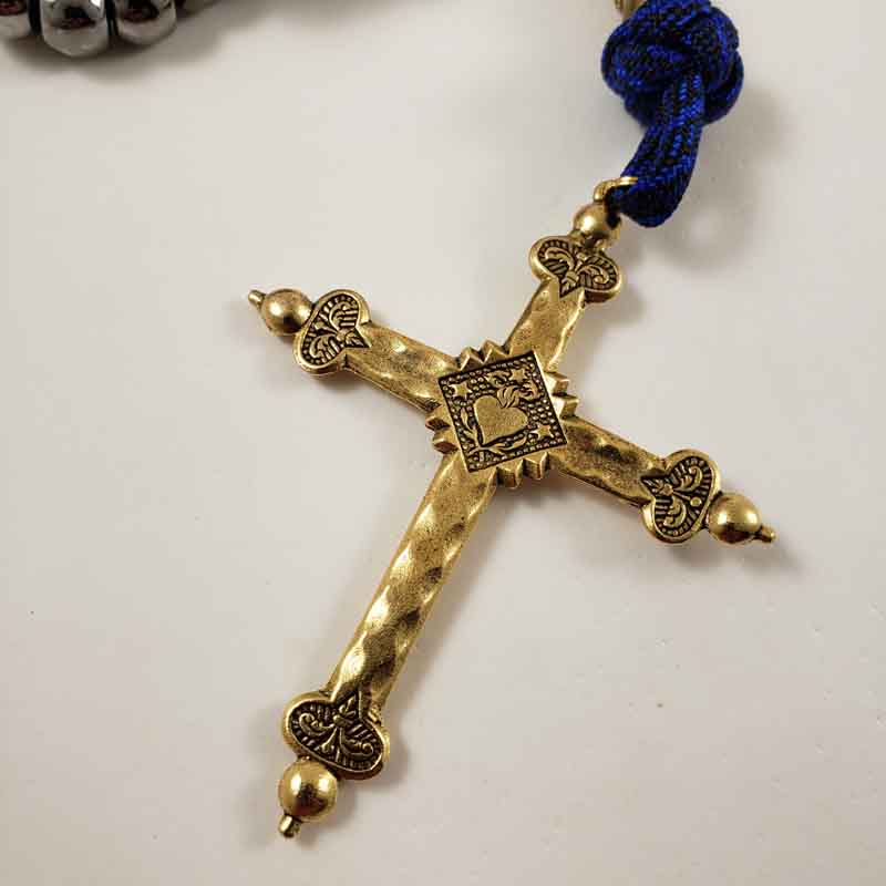 Handmade Saint Michael Virgin Mary Catholic Paracord Rosary Crucifix