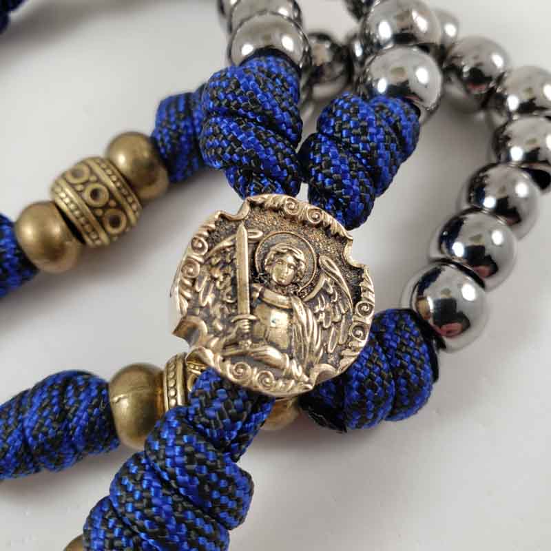 Catholic Rosary, St. Michael Handmade Wooden Rosary