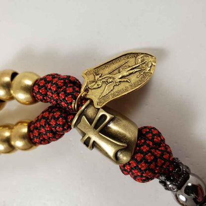 Knights Templar Rosary Paracord Rosary Helmet