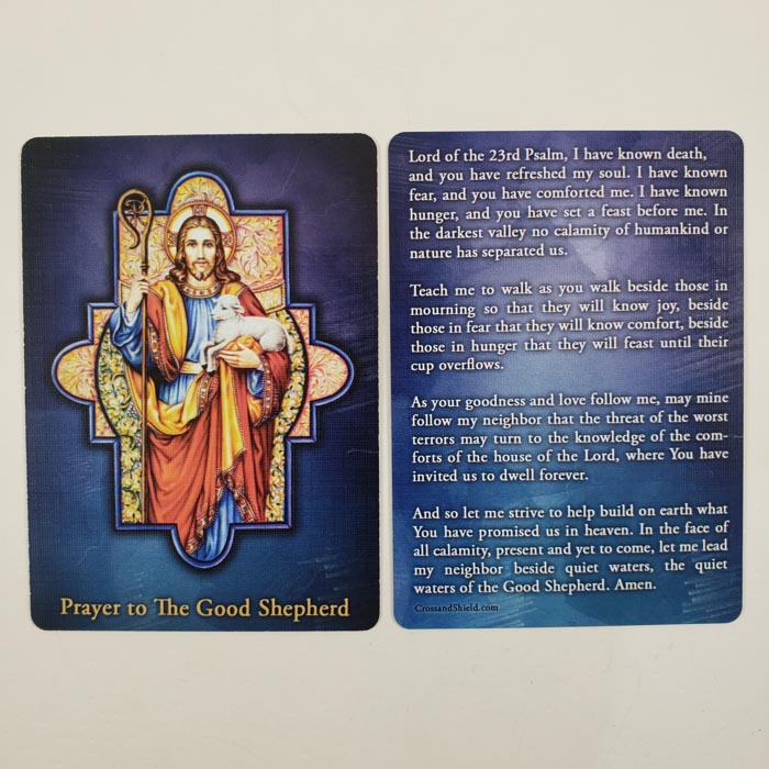 Catholic Devotional Prayer Card Pack Number 1 The Good Shephard Jesus