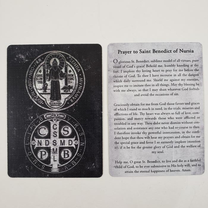 Prayer to Saint Benedict of Nursia Prayer Card