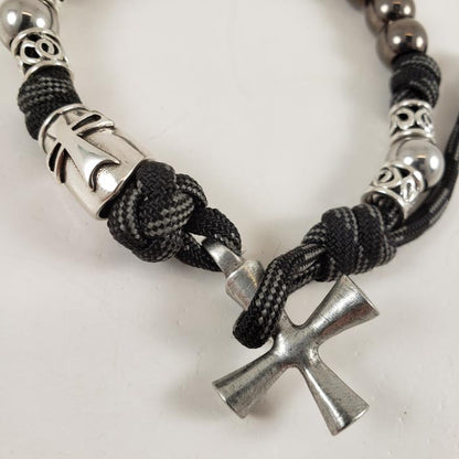 Gerard Hospitaller Crusader Handmade Paracord Rosary USA Catholic Devotion Prayer Crucifix