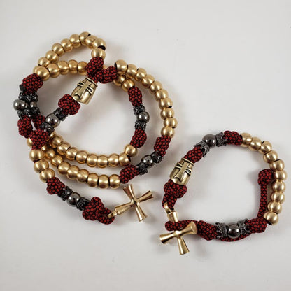 Knights Templar Rosary Paracord Rosary Bundle