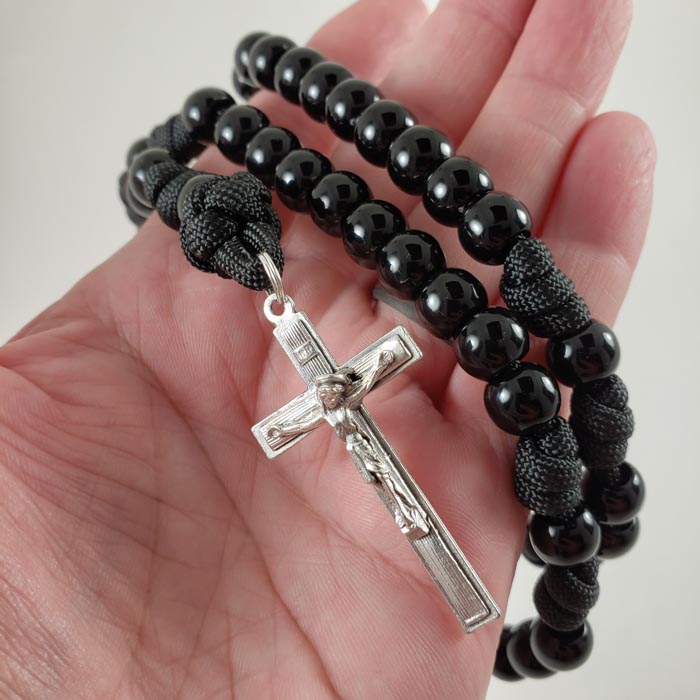 The Clandestine Handmade Paracord Rosary  Catholic Marian Devotion