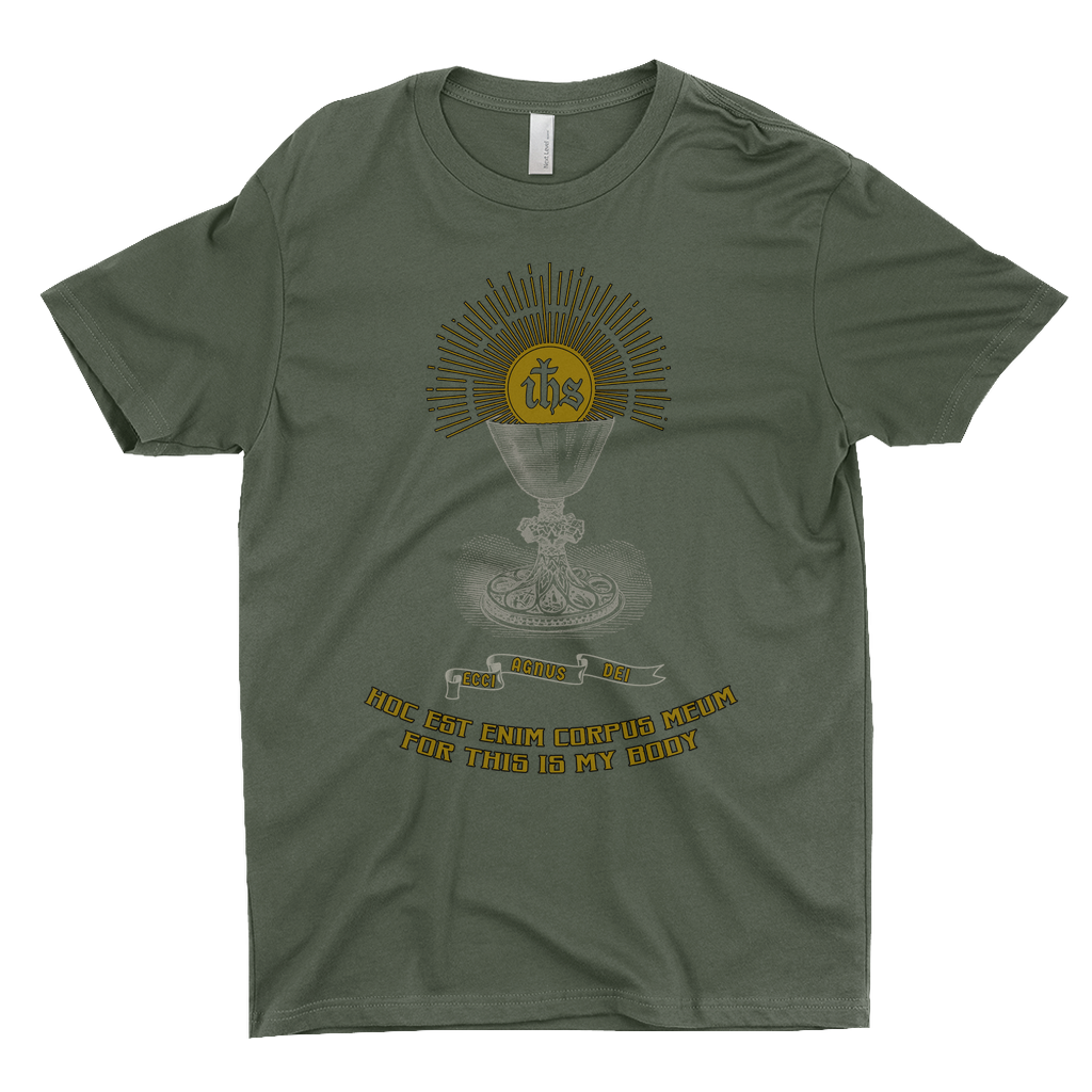 This Is My Body Catholic T-shirt OD Green Front