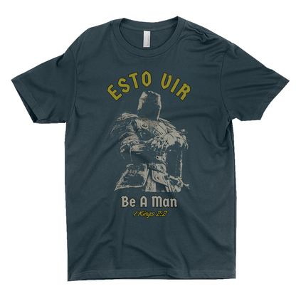 Esto Vir Be A Man Catholic T-shirt Blue