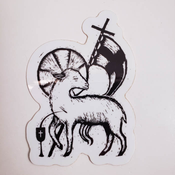 Agnus Dei Lamb of God Catholic Vinyl Car Sticker