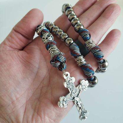 Amman Citadel Handmade Paracord Men's Rosary Catholic Devotion Model