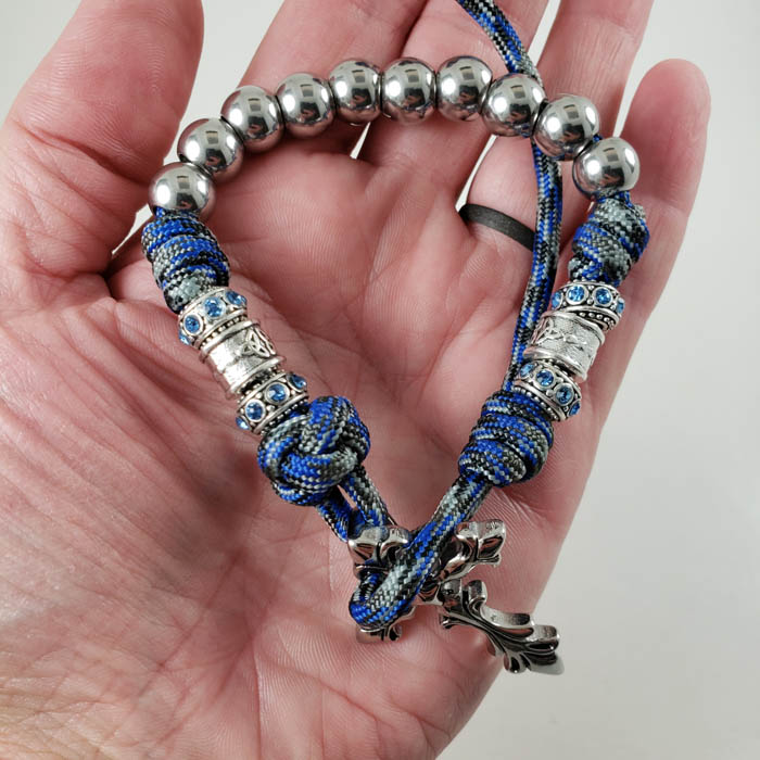 Battering Ram Paracord Pocket Rosary Wrist Rosaries Size