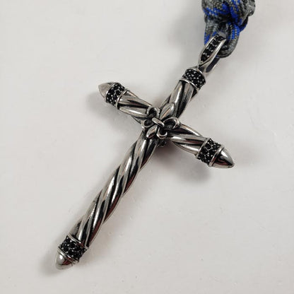 Battering Ram military Paracord Rosary Crucifix