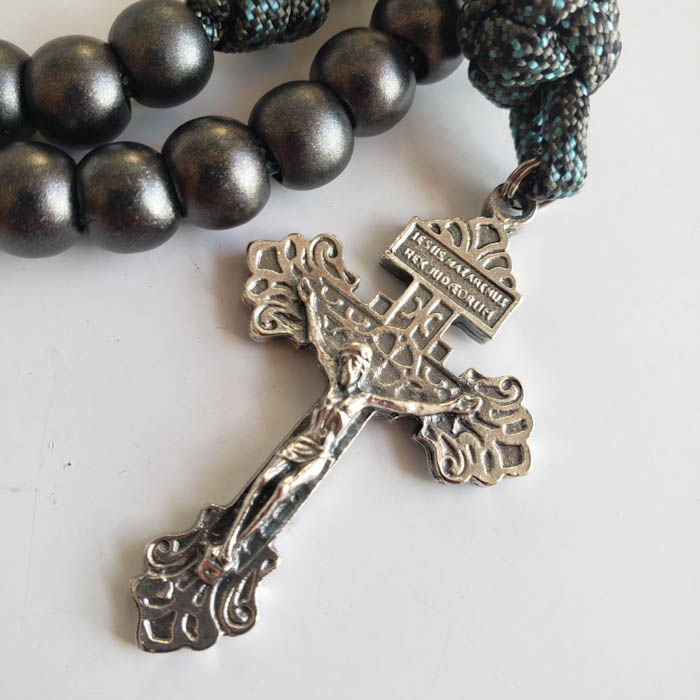 Battlement Handmade Paracord Rosary Catholic Marian Devotional Crucifix