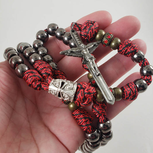 Grand Marshal Catholic Paracord Rosary Marion Devotion Made in USA