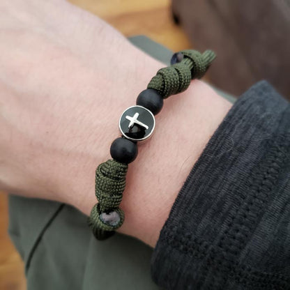 Handmade Paracord Wrist Cincture Bracelet Catholic Model