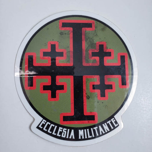 Jerusalem Cross Catholic Vinyl Car Sticker