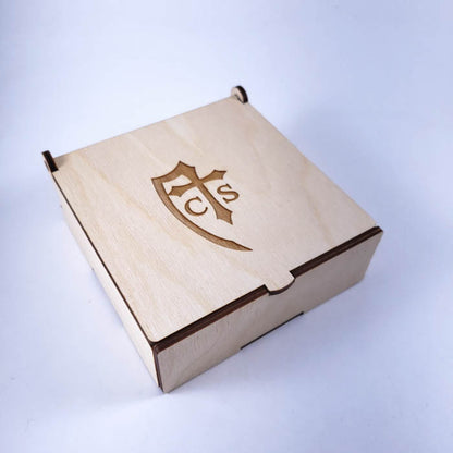 Cross and Shield Rosary Gift Box Keepsake