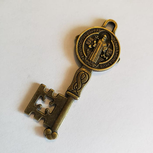 St. Benedict Key Pendant w/Prayer Card - The ACTS Mission Store