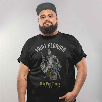 Saint Florian Tee Black Model 01