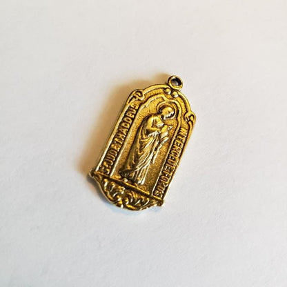 Saint Jude Thaddeus Catholic Devotional Medal Gold Front