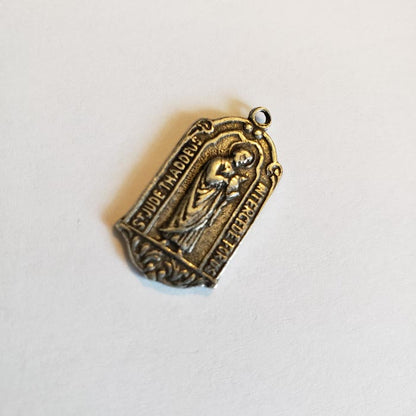 Saint Jude Thaddeus Catholic Devotional Medal Pewter Front