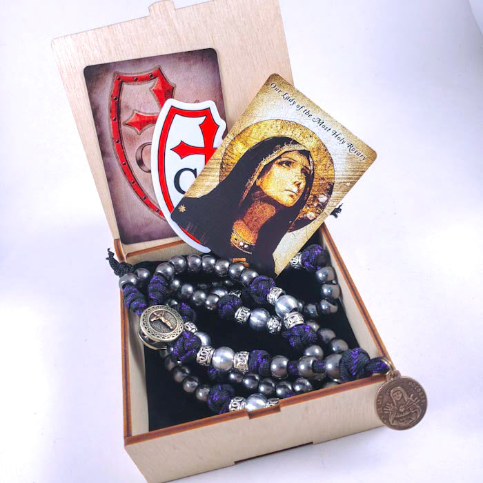 Seven Sorrows Mater Dolorosa Handmade Catholic Chaplet Box