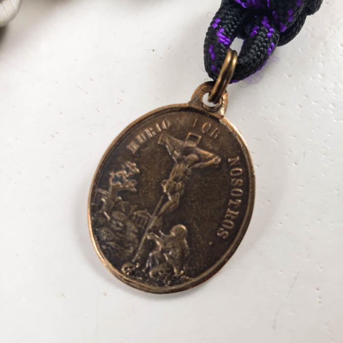 Seven Sorrows Mater Dolorosa Handmade Catholic Chaplet Medal Back
