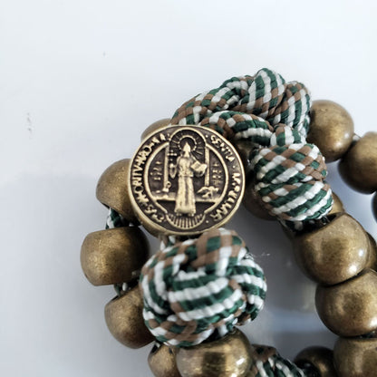 Shillelagh Paracord Rosary Saint Benedict 01