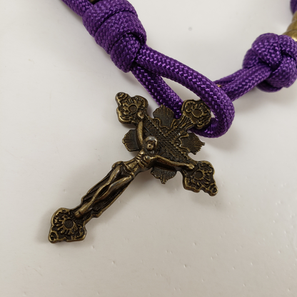 TWR-v3 Trench Wrist Rosary Version 3 Paracord Rosary Bracelet Crucifix