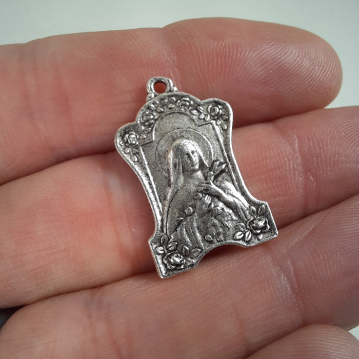 Saint Therese Lisieux Catholic Devotional Medal Pendant Front
