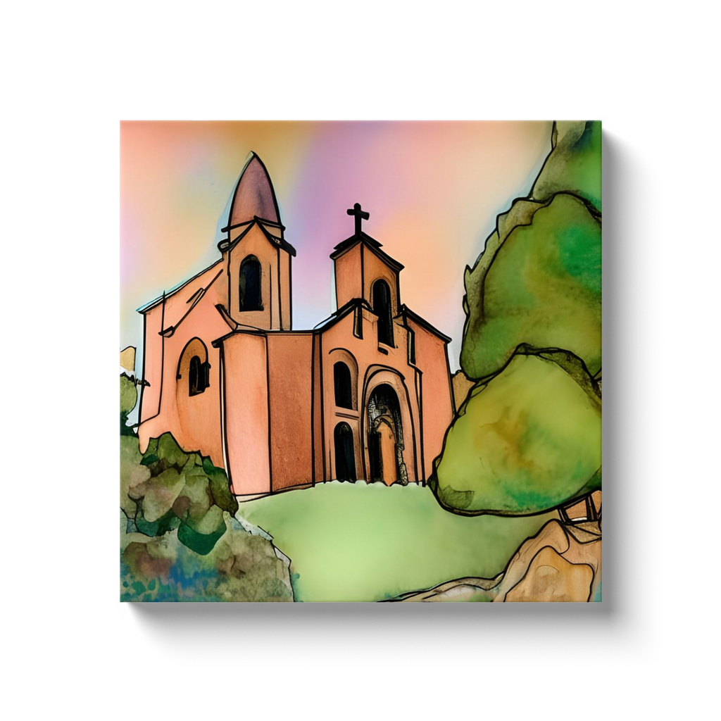 Monastery In the Woods 20x20 Canvas Wrap